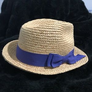 Classic Fedora with Beautiful Blue Ribbon